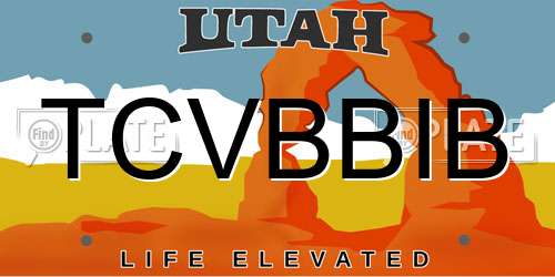 TCVBBIB Utah License Plate