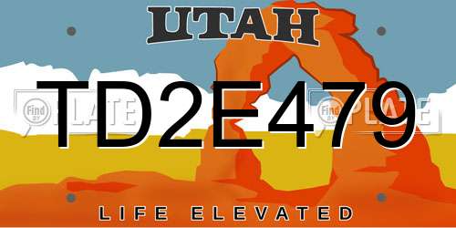 TD2E479 Utah License Plate