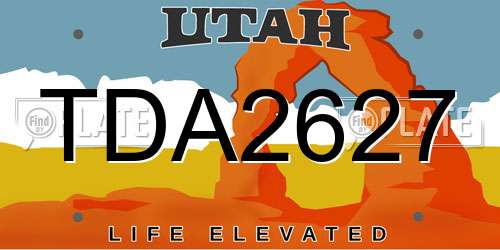 TDA2627 Utah License Plate