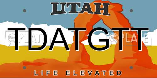 TDATGTT Utah License Plate