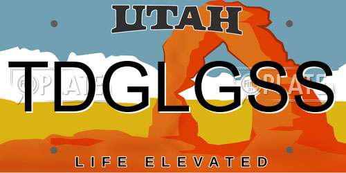 TDGLGSS Utah License Plate