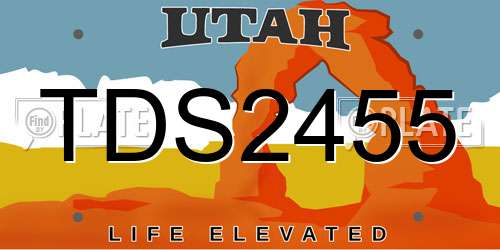 TDS2455 Utah License Plate