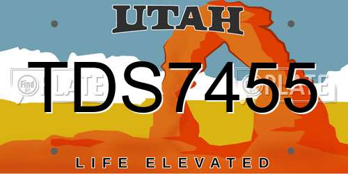 TDS7455 Utah License Plate