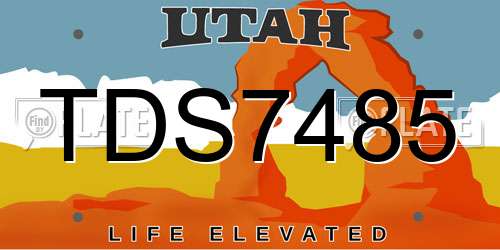 TDS7485 Utah License Plate