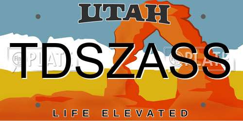 TDSZASS Utah License Plate