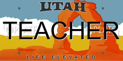 TEACHER Utah License Plate