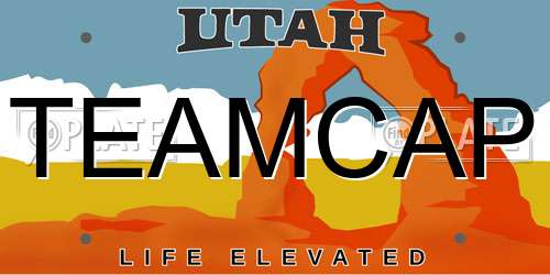 TEAMCAP Utah License Plate