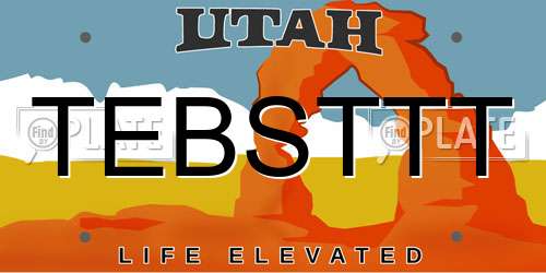 TEBSTTT Utah License Plate