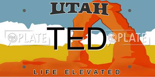 TED Utah License Plate