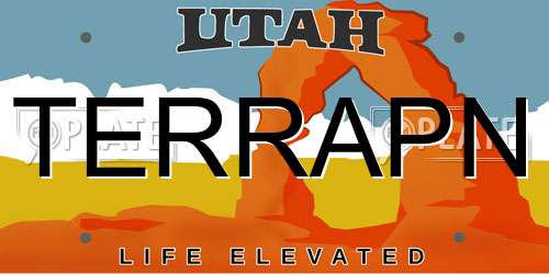 TERRAPN Utah License Plate