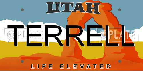 TERRELL Utah License Plate