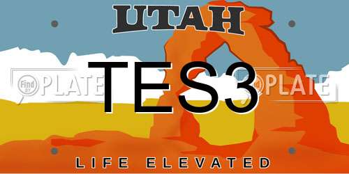 TES3 Utah License Plate