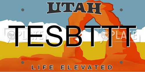 TESBTTT Utah License Plate