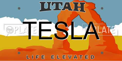 TESLA Utah License Plate