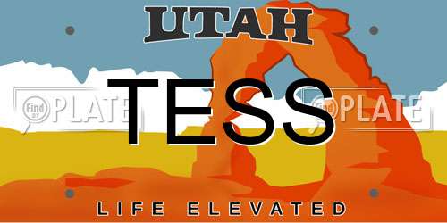 TESS Utah License Plate