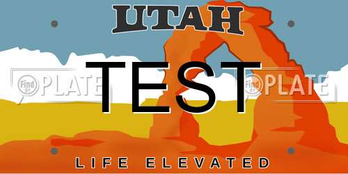 TEST Utah License Plate