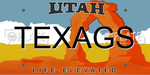 TEXAGS Utah License Plate