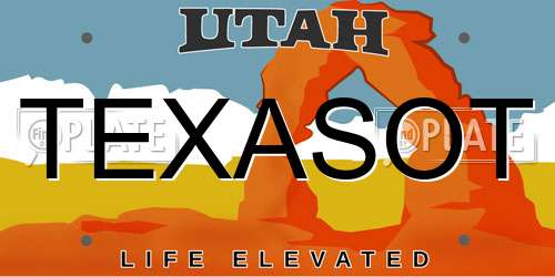 TEXASOT Utah License Plate