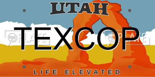 TEXCOP Utah License Plate