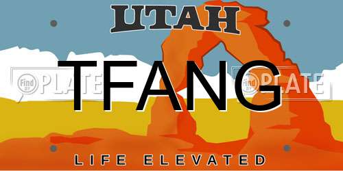 TFANG Utah License Plate