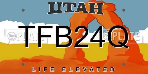 TFB24Q Utah License Plate
