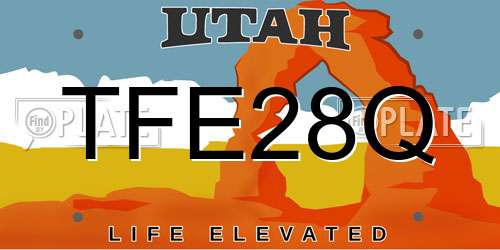 TFE28Q Utah License Plate