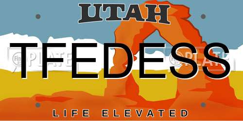 TFEDESS Utah License Plate