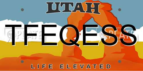 TFEQESS Utah License Plate