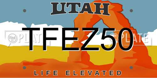 TFEZ50 Utah License Plate