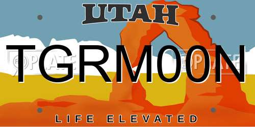 TGRM00N Utah License Plate