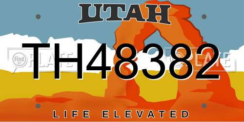 TH48382 Utah License Plate