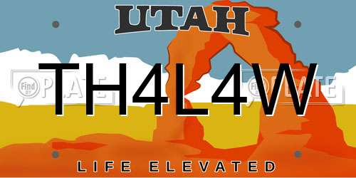 TH4L4W Utah License Plate