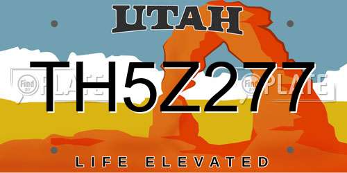 TH5Z277 Utah License Plate
