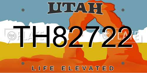 TH82722 Utah License Plate