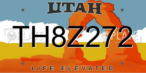 TH8Z272 Utah License Plate