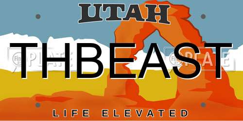 THBEAST Utah License Plate
