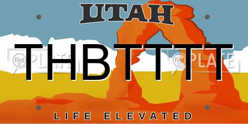 THBTTTT Utah License Plate