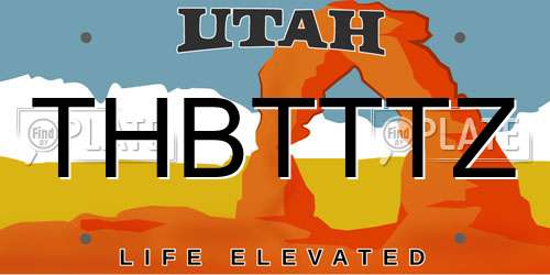 THBTTTZ Utah License Plate