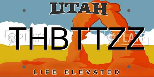 THBTTZZ Utah License Plate