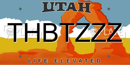 THBTZZZ Utah License Plate