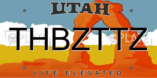 THBZTTZ Utah License Plate