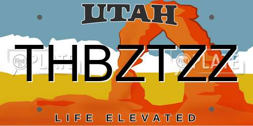 THBZTZZ Utah License Plate