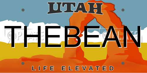 THEBEAN Utah License Plate