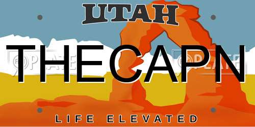 THECAPN Utah License Plate