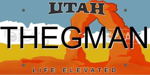 THEGMAN Utah License Plate