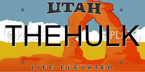 THEHULK Utah License Plate
