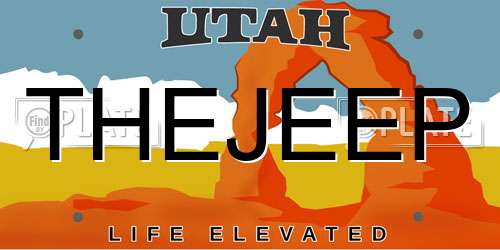 THEJEEP Utah License Plate