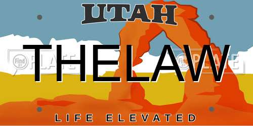 THELAW Utah License Plate
