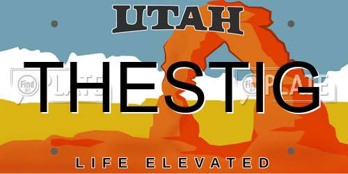 THESTIG Utah License Plate