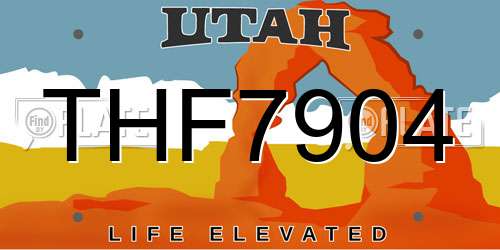 THF7904 Utah License Plate